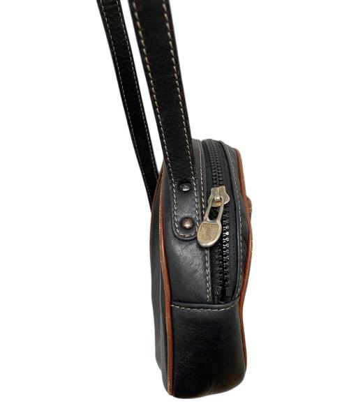 CELINE（セリーヌ）CELINE (セリーヌ) レザーショルダーバッグ ブラックの古着・服飾アイテム