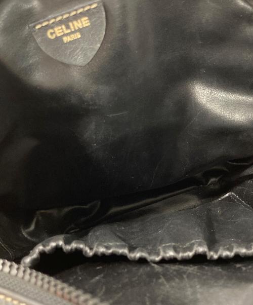 CELINE（セリーヌ）CELINE (セリーヌ) レザーショルダーバッグ ブラックの古着・服飾アイテム