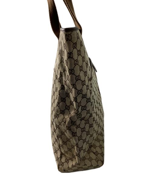 GUCCI（グッチ）GUCCI (グッチ) GGキャンバストートバッグ ブラウンの古着・服飾アイテム