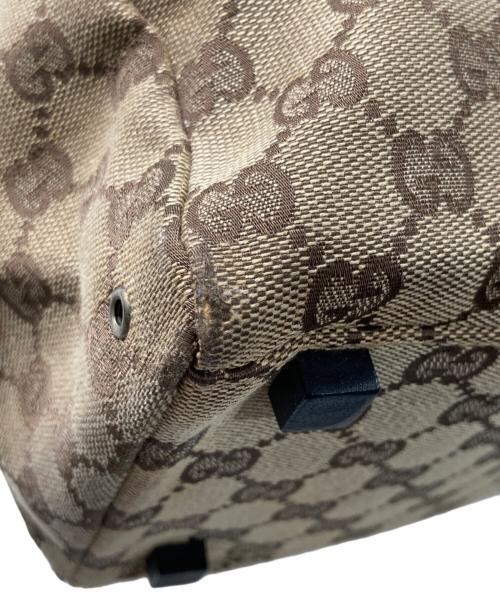 GUCCI（グッチ）GUCCI (グッチ) GGキャンバストートバッグ ブラウンの古着・服飾アイテム