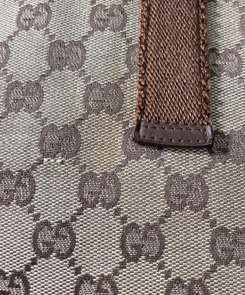 GUCCI（グッチ）GUCCI (グッチ) GGキャンバストートバッグ ブラウンの古着・服飾アイテム