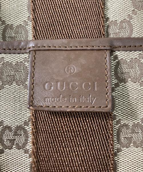 GUCCI（グッチ）GUCCI (グッチ) GGキャンバストートバッグ ブラウンの古着・服飾アイテム