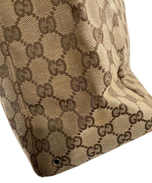 GUCCI（グッチ）GUCCI (グッチ) GGキャンバストートバッグ ブラウンの古着・服飾アイテム