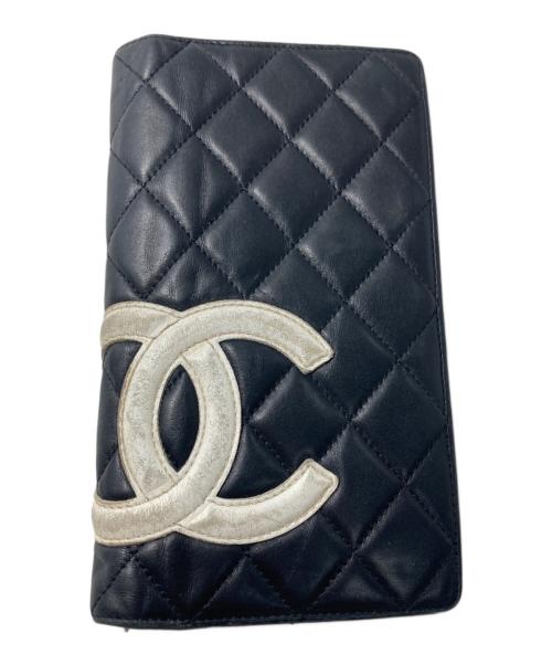 CHANEL（シャネル）CHANEL (シャネル) カンボンライン ココマーク長財布 ブラックの古着・服飾アイテム