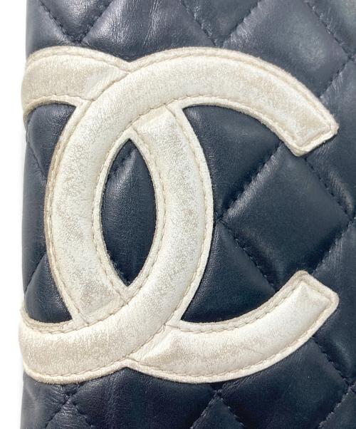 CHANEL（シャネル）CHANEL (シャネル) カンボンライン ココマーク長財布 ブラックの古着・服飾アイテム