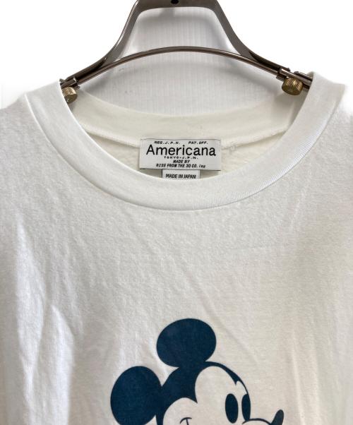 Americana（アメリカーナ）Americana (アメリカーナ) Disney (ディズニー) Tシャツ ホワイト サイズ:記載なしの古着・服飾アイテム