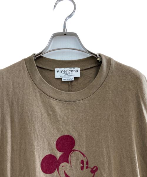 Americana（アメリカーナ）Americana (アメリカーナ) Disney (ディズニー) カットソー ブラウン サイズ:記載なしの古着・服飾アイテム