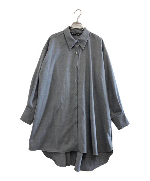 mizuiro-ind（ミズイロインド）mizuiro-ind (ミズイロインド) シャツワンピース グレー サイズ:不明の古着・服飾アイテム