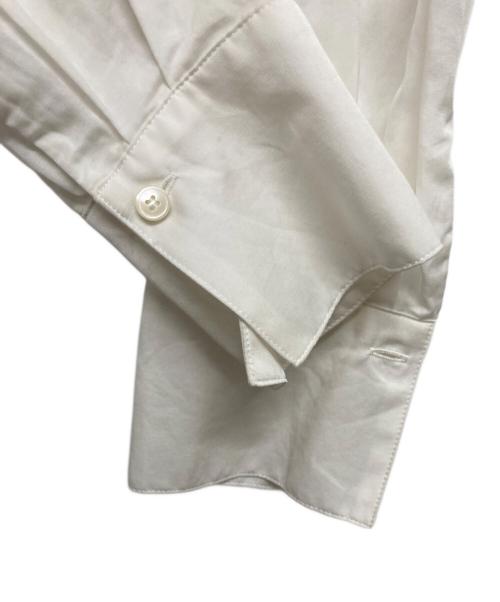 BALLSEY（ボールジィ）BALLSEY (ボールジィ) コットンシルクサテン タックフレアブラウス ホワイト サイズ:36の古着・服飾アイテム