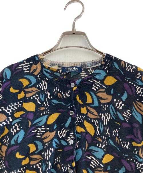 'S Max Mara（エスマックスマーラ）'S Max Mara (エスマックスマーラ) 総柄ニットカーディガン ブラック サイズ:-の古着・服飾アイテム