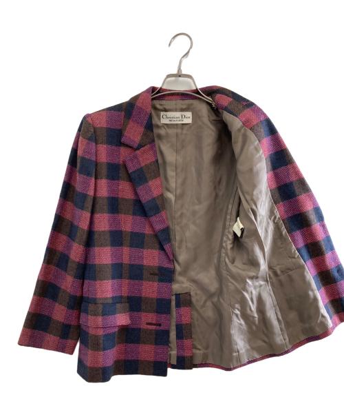 Christian Dior PRET-A-PORTER（クリスチャンディオールプレタポルテ）Christian Dior PRET-A-PORTER (クリスチャンディオールプレタポルテ) テーラードジャケット レッド サイズ:−の古着・服飾アイテム
