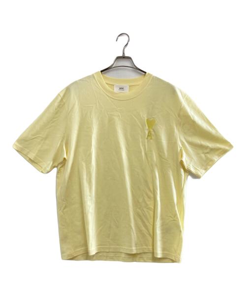 AMI Alexandre Mattiussi（アミアレクサンドルマテュッシ）AMI Alexandre Mattiussi (アミアレクサンドルマテュッシ) ハートロゴ刺繍Tシャツ イエロー サイズ:M 未使用品の古着・服飾アイテム