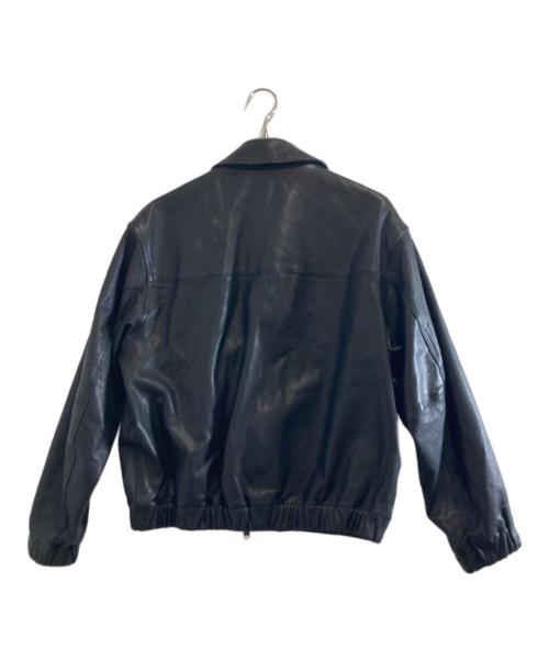 EDIFICE（エディフィス）EDIFICE (エディフィス) A2 レザーショートブルゾン ブラック サイズ:Mの古着・服飾アイテム