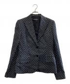 DOLCE & GABBANAドルチェ＆ガッバーナ）の古着「ドット柄ジャガードテーラードジャケット」｜ブラック