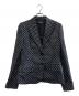 DOLCE & GABBANA（ドルチェ＆ガッバーナ）の古着「ドット柄ジャガードテーラードジャケット」｜ブラック
