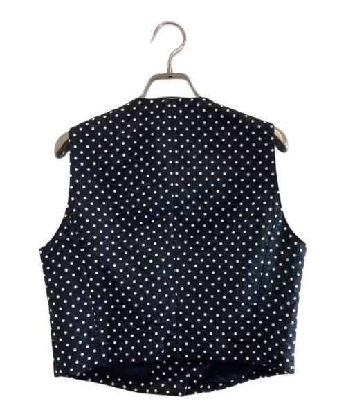 DOLCE & GABBANA（ドルチェ＆ガッバーナ）DOLCE & GABBANA (ドルチェ＆ガッバーナ) ドット柄ジャガードベスト ブラック サイズ:42の古着・服飾アイテム