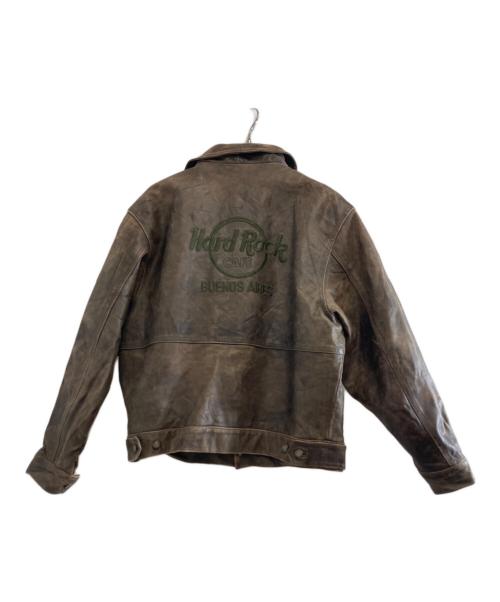 Hard Rock cafe（ハードロックカフェ）Hard Rock cafe (ハードロックカフェ) レザージャケット ブラウン サイズ:Lの古着・服飾アイテム