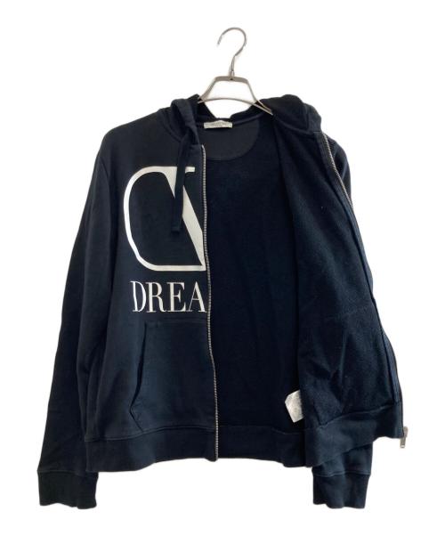 VALENTINO（ヴァレンティノ）VALENTINO (ヴァレンティノ) ロゴジップパーカー ブラック サイズ:Sの古着・服飾アイテム