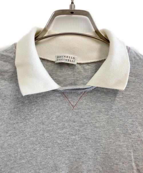 BRUNELLO CUCINELLI（ブルネロクチネリ）BRUNELLO CUCINELLI (ブルネロクチネリ) ポロシャツ グレー サイズ:48の古着・服飾アイテム
