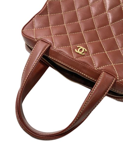 CHANEL（シャネル）CHANEL (シャネル) ワイルドステッチココマークハンドバッグ　A14692 ブラウンの古着・服飾アイテム