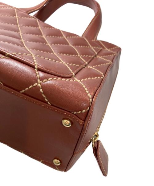 CHANEL（シャネル）CHANEL (シャネル) ワイルドステッチココマークハンドバッグ　A14692 ブラウンの古着・服飾アイテム