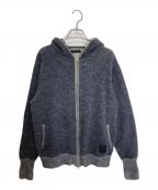 stussyステューシー）の古着「ニットパーカー」｜ネイビー