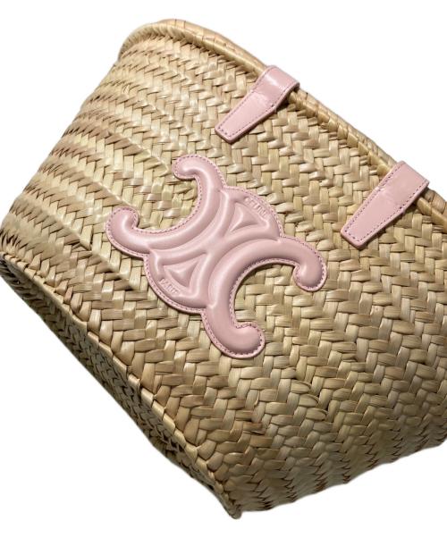 CELINE（セリーヌ）CELINE (セリーヌ) ティーン トリオンフ クラシック パニエ/2wayバッグ ピンク×ベージュの古着・服飾アイテム