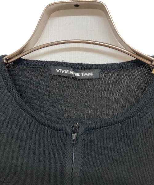 VIVIENNE TAM（ヴィヴィアンタム）VIVIENNE TAM (ヴィヴィアンタム) ニットジャケット ブラックの古着・服飾アイテム