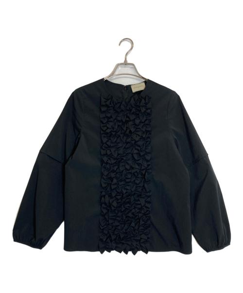 UNITED ARROWS TOKYO（ユナイテッドアローズトウキョウ）UNITED ARROWS TOKYO (ユナイテッドアローズトウキョウ) フリルブラウス/リッチフリル ブラウス ブラック サイズ:FREEの古着・服飾アイテム