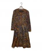 LEONARD FASHIONレオナールファッション）の古着「総柄ワンピース」｜ブラウン