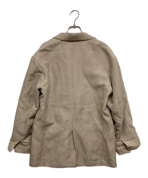 Whim Gazette（ウィムガゼット）Whim Gazette (ウィムガゼット) リネン混ジャケット ベージュ サイズ:Fの古着・服飾アイテム