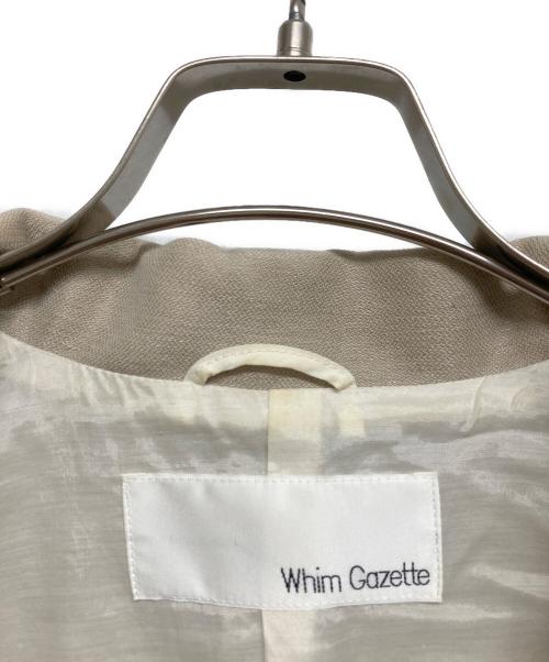 Whim Gazette（ウィムガゼット）Whim Gazette (ウィムガゼット) リネン混ジャケット ベージュ サイズ:Fの古着・服飾アイテム