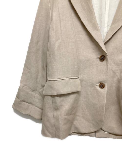 Whim Gazette（ウィムガゼット）Whim Gazette (ウィムガゼット) リネン混ジャケット ベージュ サイズ:Fの古着・服飾アイテム