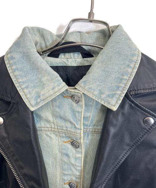 DIESEL（ディーゼル）DIESEL (ディーゼル) バイカーレザージャケット ブラック サイズ:Sの古着・服飾アイテム