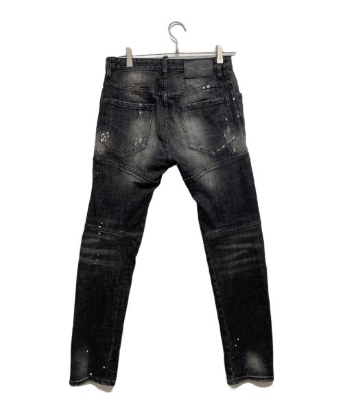 DSQUARED2（ディースクエアード）DSQUARED2 (ディースクエアード) ダメージ加工デニムパンツ ブラック サイズ:46の古着・服飾アイテム