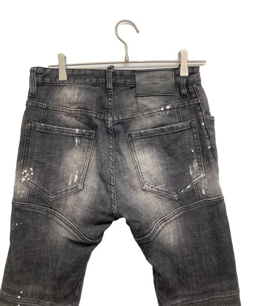 DSQUARED2（ディースクエアード）DSQUARED2 (ディースクエアード) ダメージ加工デニムパンツ ブラック サイズ:46の古着・服飾アイテム