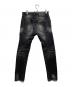 DSQUARED2 (ディースクエアード) ダメージ加工デニムパンツ ブラック サイズ:46：12000円