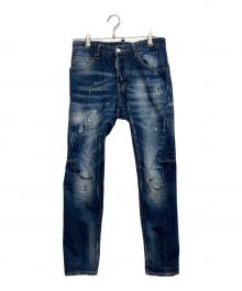 DSQUARED2（ディースクエアード）の古着「ダメージ加工デニムパンツ」｜インディゴ