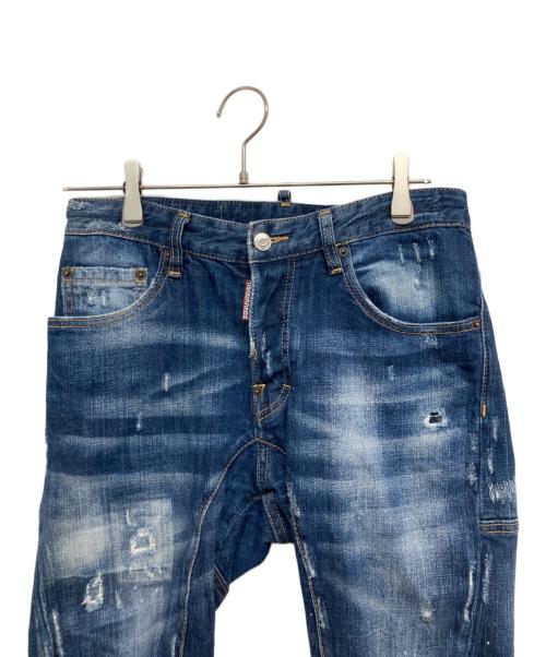 DSQUARED2（ディースクエアード）DSQUARED2 (ディースクエアード) ダメージ加工デニムパンツ インディゴ サイズ:46の古着・服飾アイテム