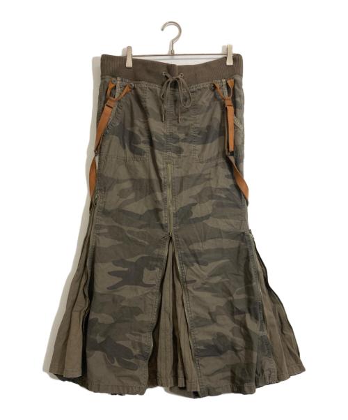goa（ゴア）goa (ゴア) サスペンダー付きミリタリースカート オリーブ サイズ:FREEの古着・服飾アイテム