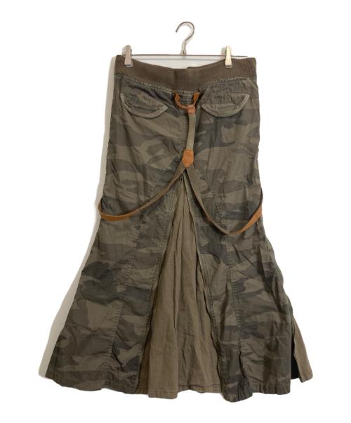 goa（ゴア）goa (ゴア) サスペンダー付きミリタリースカート オリーブ サイズ:FREEの古着・服飾アイテム