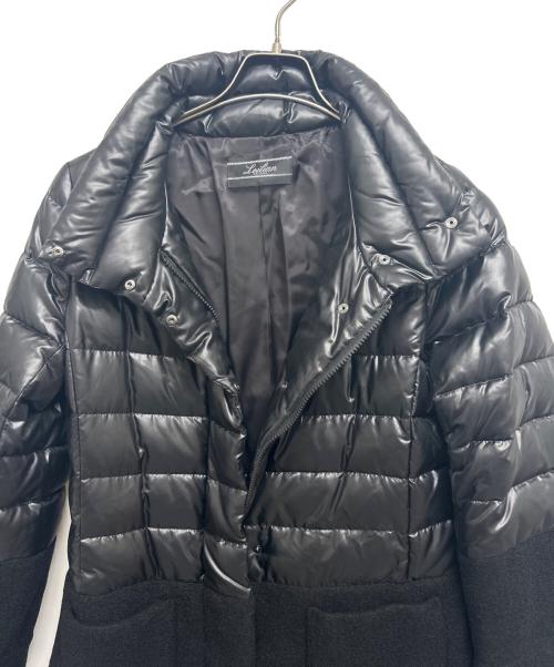 Leilian（レリアン）LEILIAN (レリアン) 異素材ドッキングダウンコート ブラック サイズ:9の古着・服飾アイテム