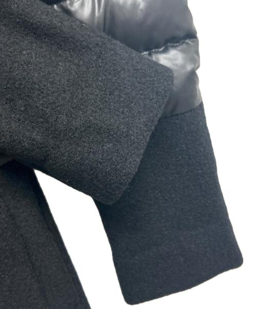 Leilian（レリアン）LEILIAN (レリアン) 異素材ドッキングダウンコート ブラック サイズ:9の古着・服飾アイテム