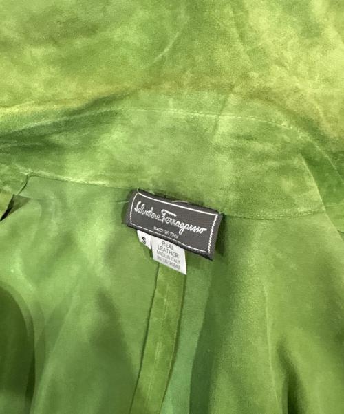 Salvatore Ferragamo（サルヴァトーレ フェラガモ）Salvatore Ferragamo (サルヴァトーレ フェラガモ) コート グリーン サイズ:Sの古着・服飾アイテム