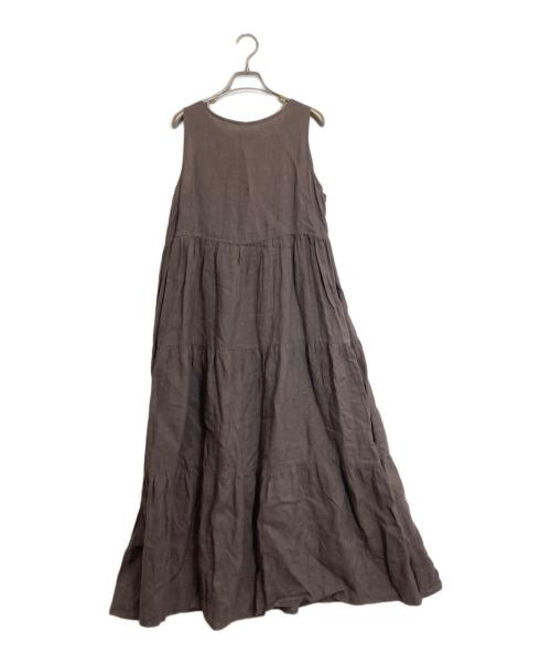 O'NEILL（オニール）O'NEILL (オニール) リネンノースリーブワンピース ブラウン サイズ:Fの古着・服飾アイテム