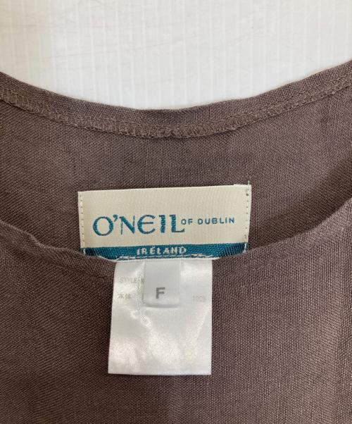 O'NEILL（オニール）O'NEILL (オニール) リネンノースリーブワンピース ブラウン サイズ:Fの古着・服飾アイテム