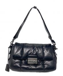 PRADA（プラダ）の古着「ナッパボンバーショルダーバッグ」｜ブラック
