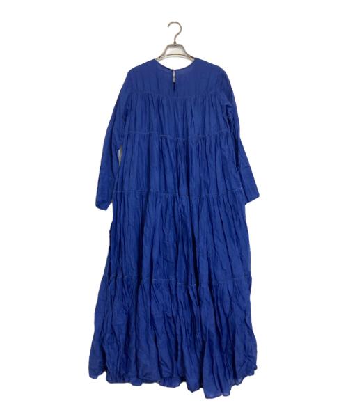 ne quittez pas（ヌキテパ）ne quittez pas (ヌキテパ) Cotton Voile Tiered Maxi Dress ブルー サイズ:ーの古着・服飾アイテム