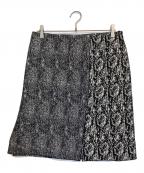 CELINEセリーヌ）の古着「Textured Print Skirt」｜ブラック