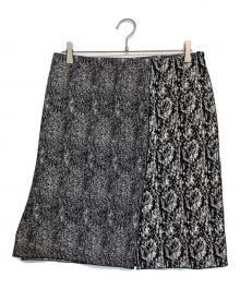 CELINE（セリーヌ）の古着「Textured Print Skirt」｜ブラック